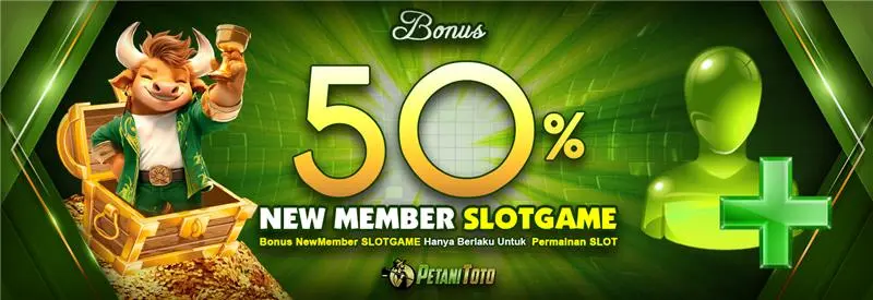 BONUS NEW MEMBER SLOT GAME 50%